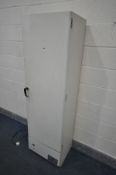 A VINTAGE BELLING CLOTHES DRYING CABINET, width 54cm x depth 41cm x height 177cm (untested due to