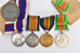 WORLD WAR ONE BRITISH WAR & VICTORY MEDAL PAIR OF MEDALS, named to J45043 J.W.Gaunt AB RN,