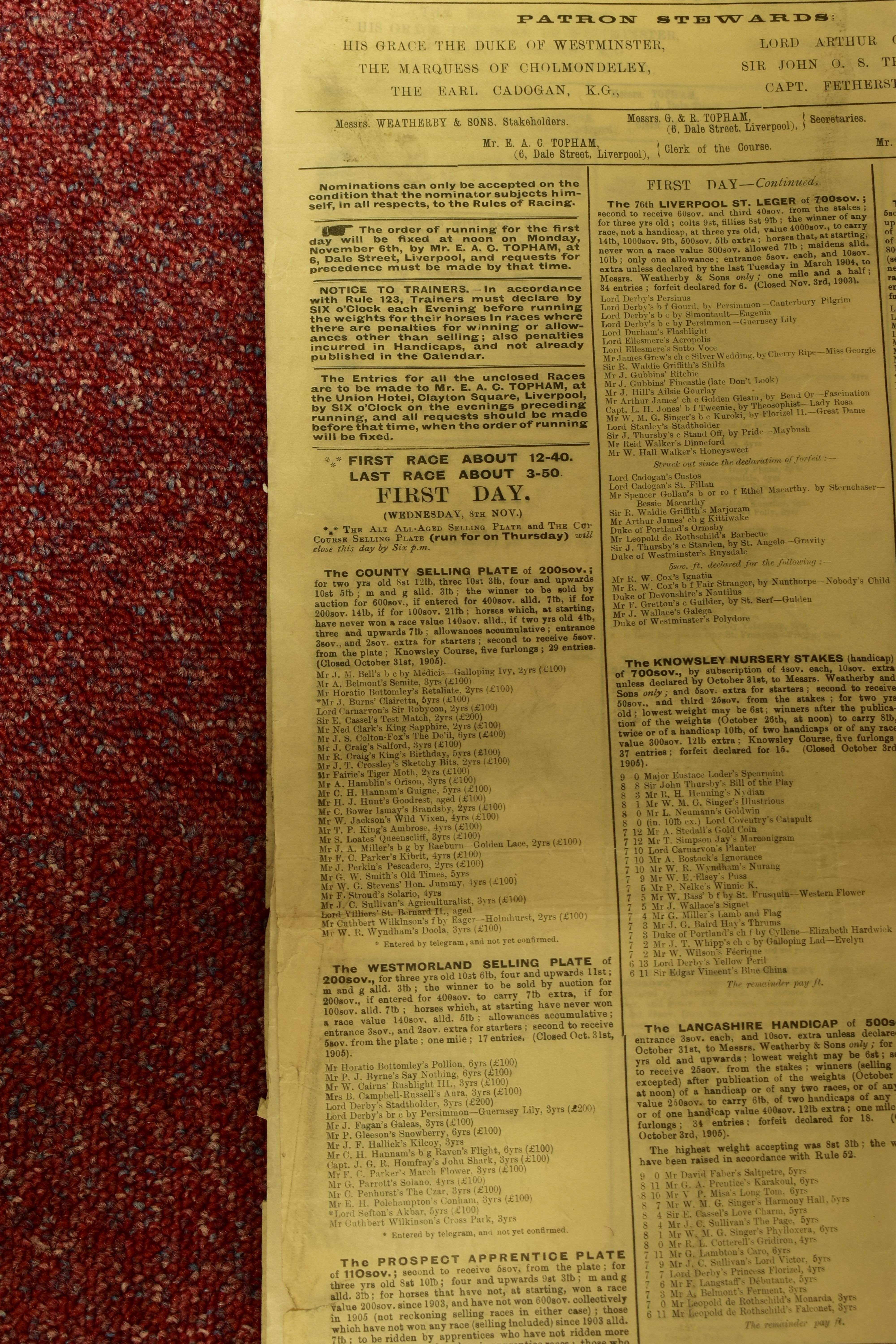 LIVERPOOL RACECOURSE, a collection of twenty-five original Race Meeting Broadsheets from the - Image 2 of 6
