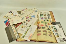 BAG OF STAMPS with a small range of loose GB fdcs, an album of mainly 1930s/40s mint and used with