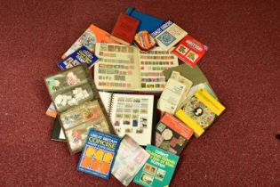 COLLECTION OF STAMPS AND STAMP CATALOGUES in a large box main value in twenty four Millennium
