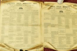 LIVERPOOL RACECOURSE, a collection of twenty-four original Race Meeting Broadsheets from the July
