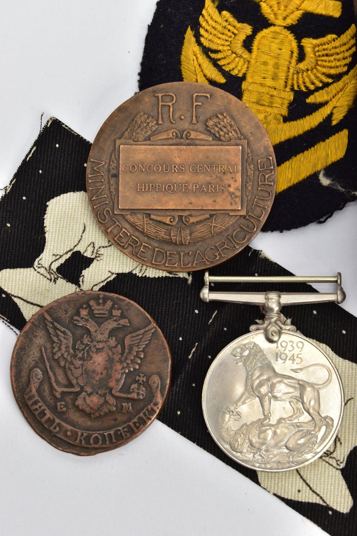 A SMALL BOX OF MEDALS, BADGES as follows 1939-45, France & Germany Stars, War Medal, four cloth - Image 9 of 9