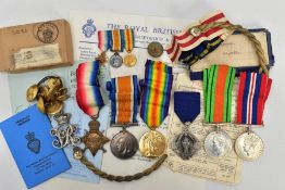 A FAMILY ARCHIVE OF MEDALS TO MEMBERS OF THE ALCOCK FAMILY AS FOLLOWS, 1914-15 Star British War &