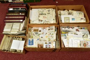 HUGE COLLECTION OF GB FDC'S in six boxes from 1960s to approximately 2017 with some duplication,