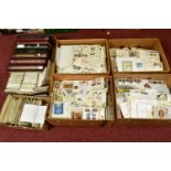 HUGE COLLECTION OF GB FDC'S in six boxes from 1960s to approximately 2017 with some duplication,