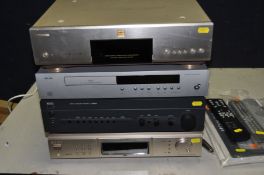 A COLLECTION OF MODERN COMPONANT HI FI EQUIPMENT including a NAD C320BEE amplifier, an Arcam CD192