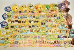 A LARGE QUANTITY OF AROUND 1000 POKEMON TCG AND YU-GI-OH CARDS, Pokemon cards range from Base Set,