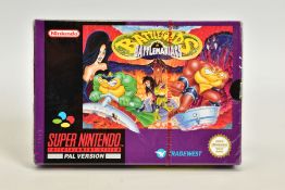 BATTLETOADS IN BATTLE MANIACS SNES GAME SEALED, sequal title to the notoriously difficult Battltoads