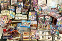 FIVE BOXES OF APPROXIMATELY 9000 Y-GI-OH CARDS, ranging from a variety of different sets including