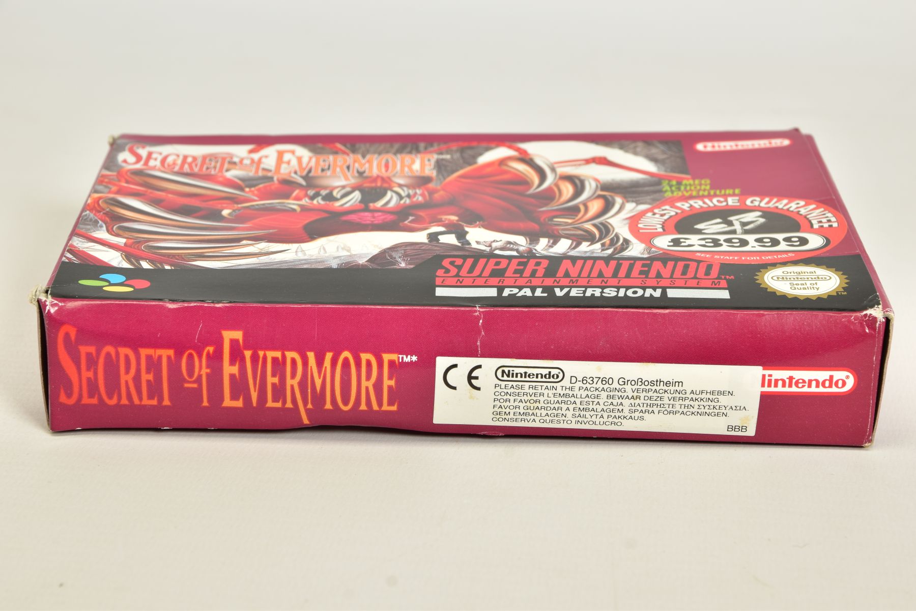 SECRET OF EVEMORE SNES GAME BOXED, SquareSoft developed RPG for the SNES boxed with its manual; - Image 5 of 8