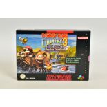 DONKEY KONG COUNTRY 3: DIXIE'S DOUBLE TROUBLE SNES GAME BOXED, final game in the original Donkey