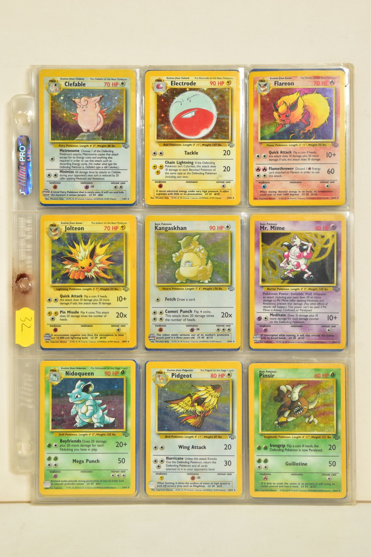 A COMPLETE POKEMON JUNGLE SET, all 64 cards that make up Jungle Set are present, card condition is