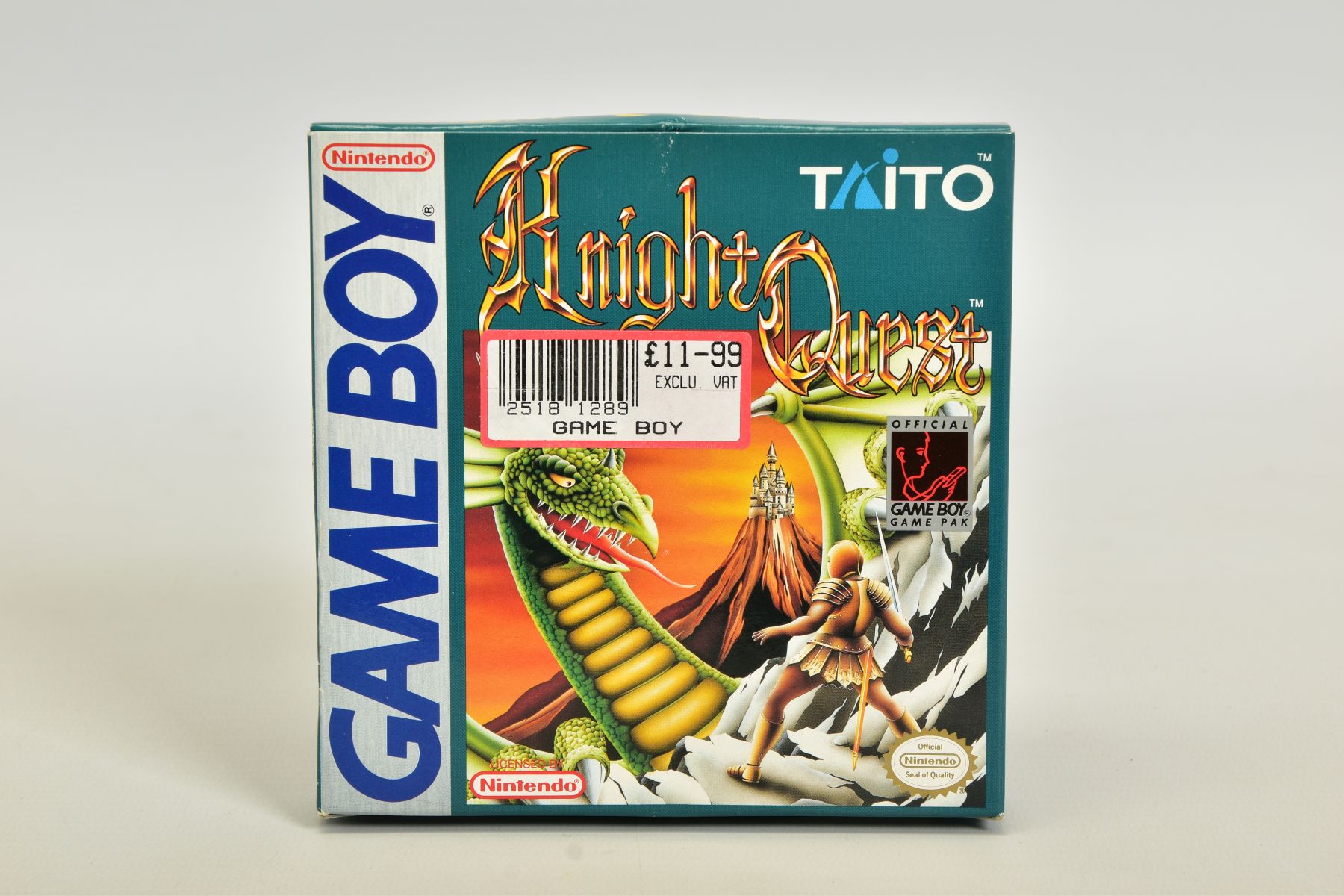 KNIGHT QUEST GAMEBOY GAME BOXED, very rare Gameboy RPG boxed with its manual; some moderate wear