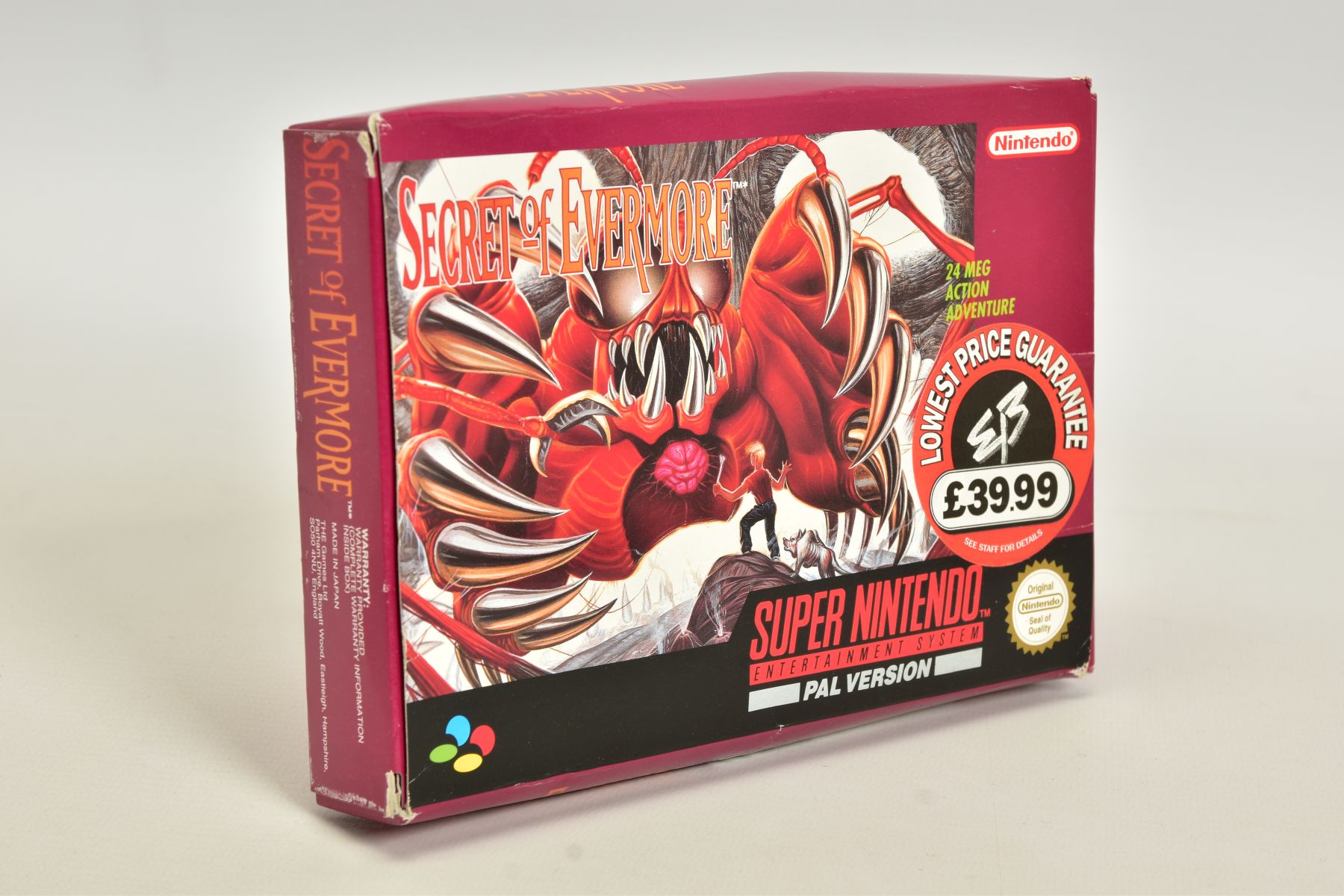 SECRET OF EVEMORE SNES GAME BOXED, SquareSoft developed RPG for the SNES boxed with its manual; - Image 7 of 8