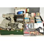 TWO BOXES OF GAMES CONSOLES, GAMES, IPODS, CONTROLLERS AND ACCESSORIES, consoles include a Sony