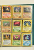 ALBUM CONTAINING PARTIALLY COMPLETED POKEMON GYM HEROES SET, POKEMON PROMO CARDS, FIRST EDITIONS,