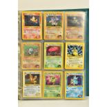 ALBUM CONTAINING PARTIALLY COMPLETED POKEMON GYM HEROES SET, POKEMON PROMO CARDS, FIRST EDITIONS,