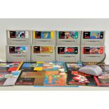 QUANTITY OF UNBOXED SNES GAMES INCLUDING LEGEND OF ZELDA: A LINK TO THE PAST & SUPER MARIO WORLD,