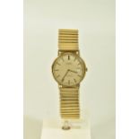 A GENTS 9CT GOLD 'ROAMER' WRISTWATCH, quartz movement, round silver dial signed 'Roamer, quartz',