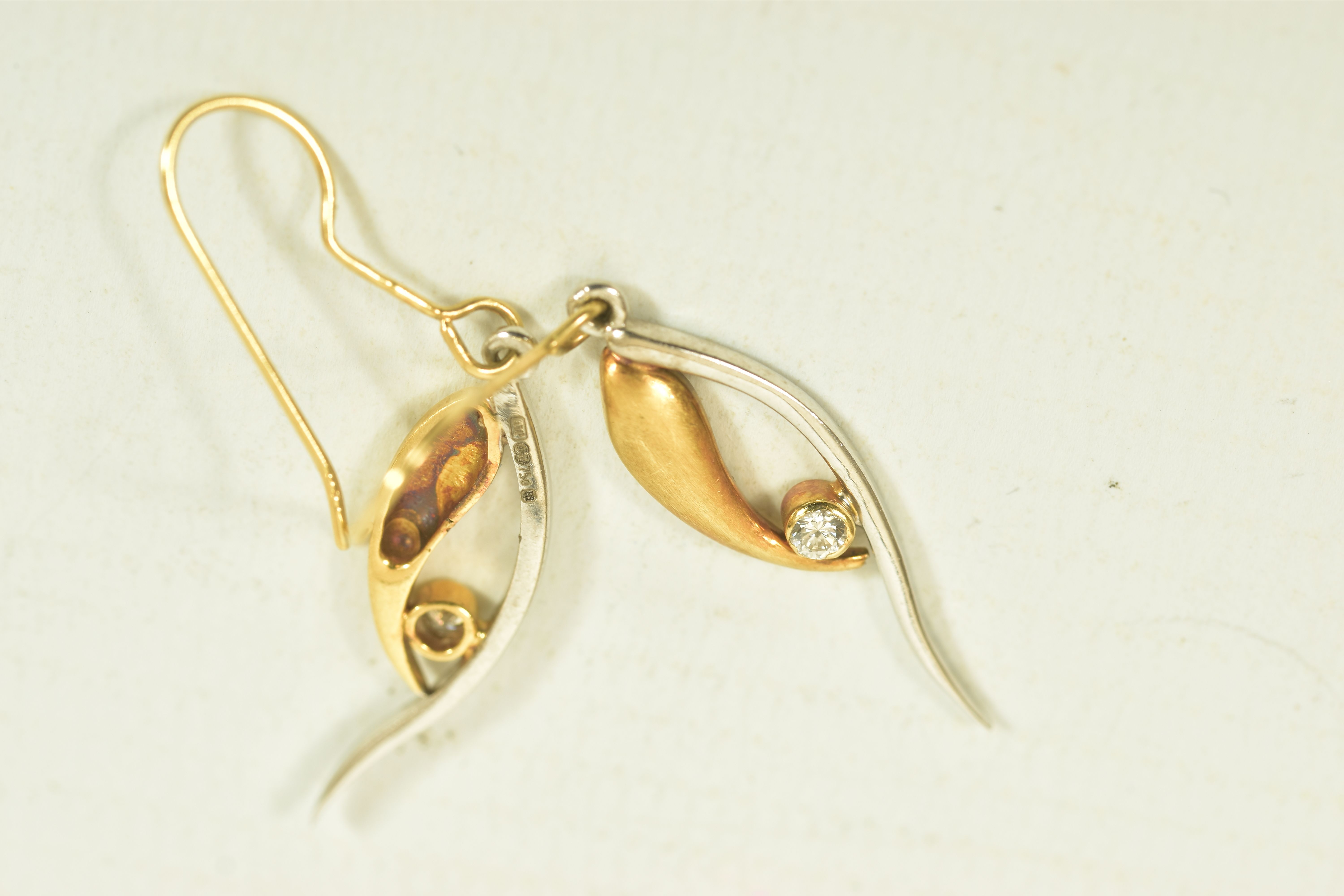 A SELECTION OF GOLD DIAMOND AND GEM SET JEWELLERY, to include a pair of 18ct gold brilliant-cut - Image 4 of 8