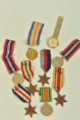 A GROUP OF MEDALS AS FOLLOWS, WW1 Victory medal named M-353149 Pte T Robinson A.S.C, together with