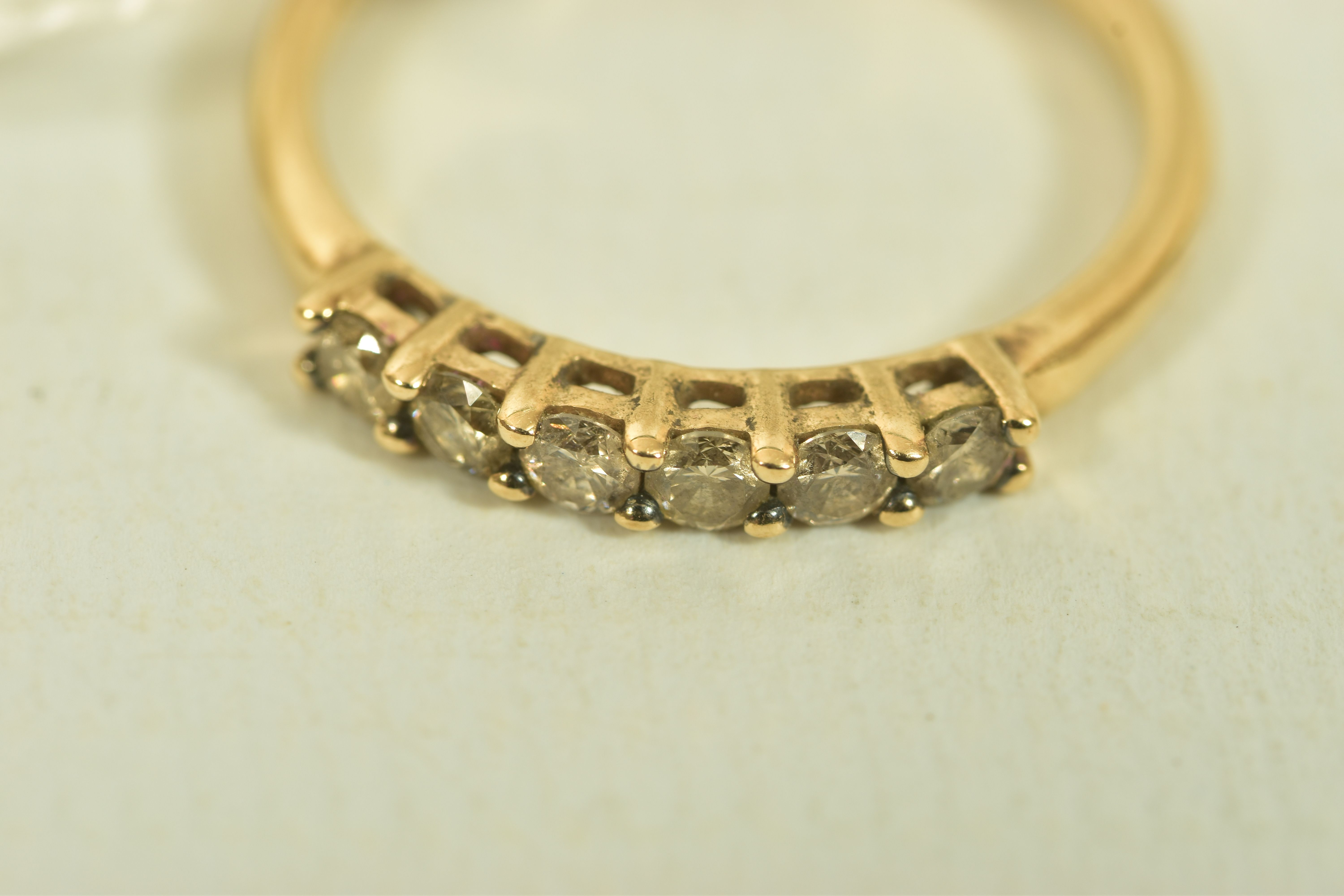 THREE DIAMOND RINGS, the first a 9ct gold brilliant cut diamond half eternity band, estimated - Image 7 of 9