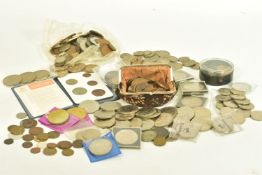 A COLLECTION OF COINS, to include approximately twelve fifty pence coins dated 1973, approximately