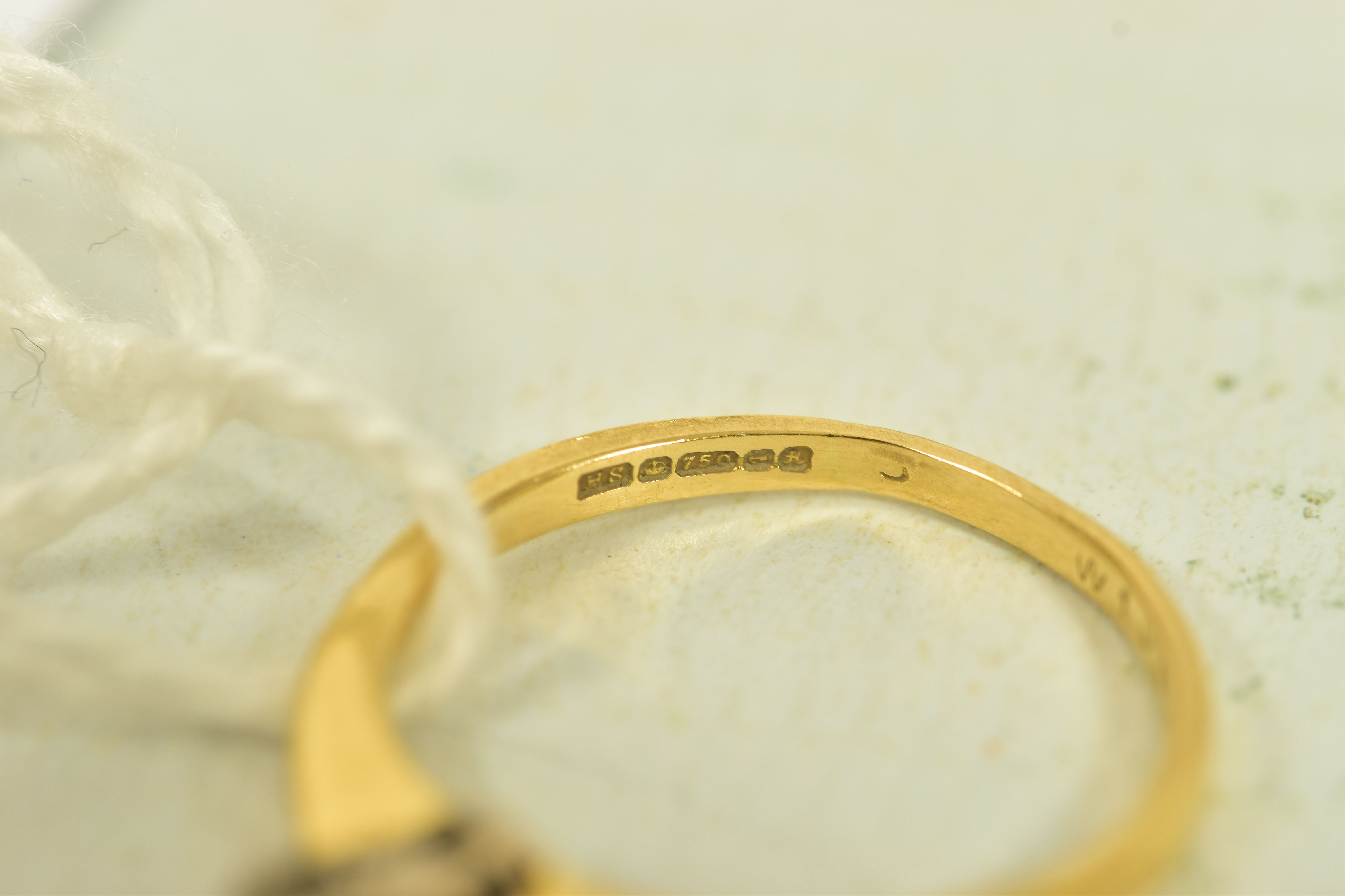 TWO GOLD DIAMOND RINGS, the first an 18ct gold brilliant cut diamond single stone ring, estimated - Image 4 of 8