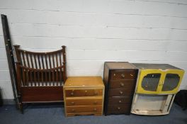 A VINTAGE SHEFCO KITCHEN CABINET, width 85cm x depth 43cm x height 104cm, a tall chest of five