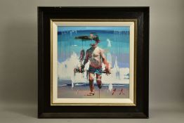 CHRISTIAN HOOK (GIBRALTAR 1971) 'MAR DE PONIENTE', a signed limited edition print of a boy on a