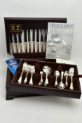 AN ARTHUR PRICE CANTEEN SET, an incomplete 'Ritz' cutlery set, together with napkin rings and a