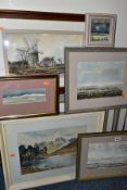 20TH CENTURY PAINTINGS AND PRINTS, comprising Edwin Grieg Hall 'Blea Tarn', signed bottom left,