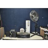 A SELECTION OF HOUSEHOLD ELECTRICALS including a Pure Sirocco 150 hi fi, a Sharp WQ-CD55 portable hi