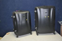 TWO LINEA HARDSHEL SUITCASES the biggest height 72cm and width 54cm and a Philips FCD285 with