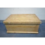 A 19TH CENTURY PINE TOOL CHEST, width 96cm x depth 63cm x height 42cm (condition:-surface