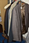MENS AND WOMENS CLOTHING, comprising a Wellington tweed jacket size 42, EWM casual jacket size M,