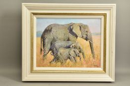 TONY FORREST (BRITISH 1961) 'FAMILY OUTING' a limited edition print of African Elephants 40/195,