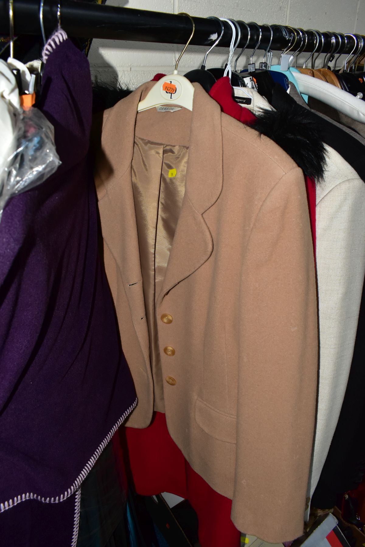MENS AND LADIES CLOTHING, to include a St Michael brown jacket size 40L, Moss Bros shawl collar - Image 7 of 12