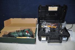 A DeWALT DWE315 MULTI TOOL unused in case with attachments and a Bosch Reciprocating saw (both PAT