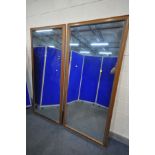 TWO LARGE MODERN RECTANGULAR FLOOR STANDING MIRRORS, 90cm x 200cm