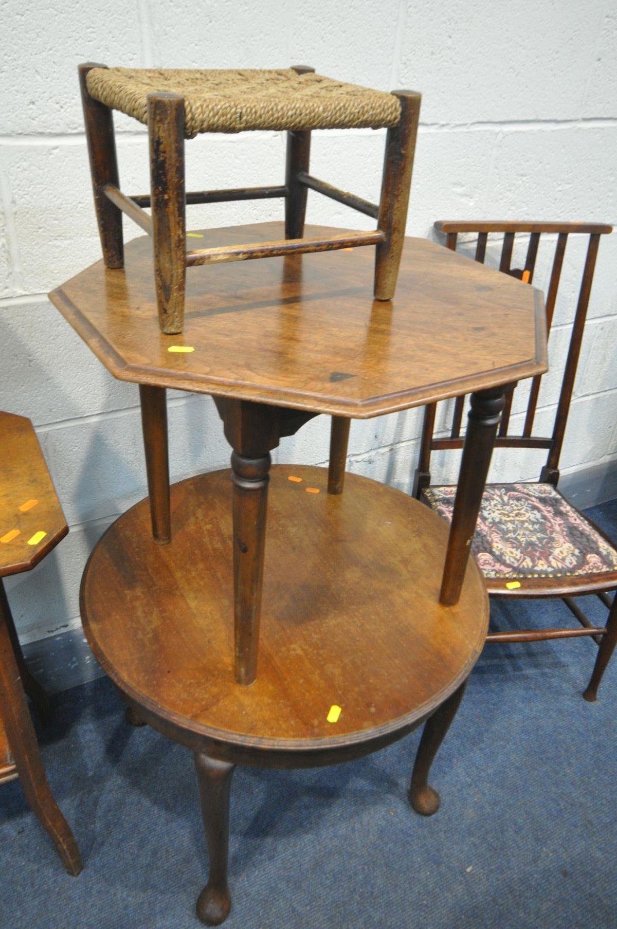 A SELECTION OF PERIOD OCCASIONAL FURNITURE, to include a mahogany circular occasional table, a - Image 3 of 3