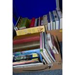 BOOKS, two boxes containing a collection of approximately thirty titles on the subject of antiques