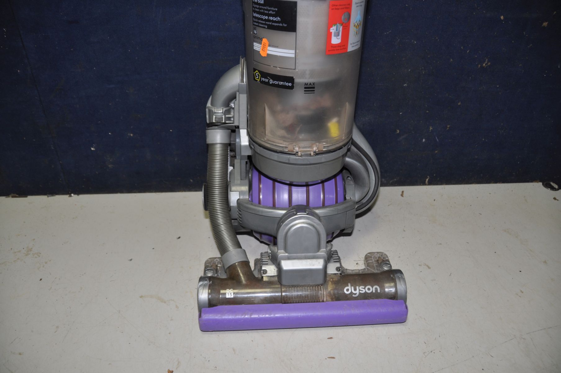 A DYSON DC15 UPRIGHT VACUUM CLEANER (PAT pass and working but needs a good clean) - Image 2 of 2