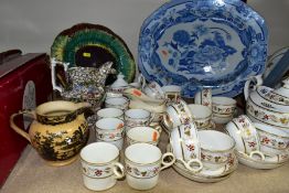 A GROUP OF NINETEENTH CENTURY CERAMICS, to include an early nineteenth century Grainger & Co