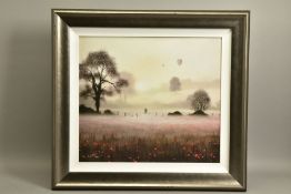 JOHN WATERHOUSE (BRITISH 1967) 'DAWN VOYAGERS', a signed limited edition print of hot air balloons