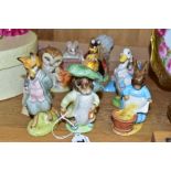ELEVEN BESWICK BEATRIX POTTER FIGURES, comprising Tom Thumb, Timmy Tiptoes, Old Mr Brown, Sally