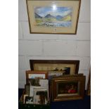 PAINTINGS AND PRINTS ETC, to include a James Ingham Riley watercolour of the Lake District?,