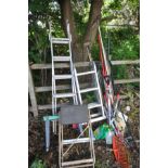 A MEISTER VARIO 360 ALUMINIUM MULTI-PURPOSE LADDER together with a set of Black and Decker 3in1