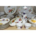 A TWENTY SEVEN PIECE ROYAL WORCESTER EVESHAM DINNER SERVICE, comprising two oval tureens, a